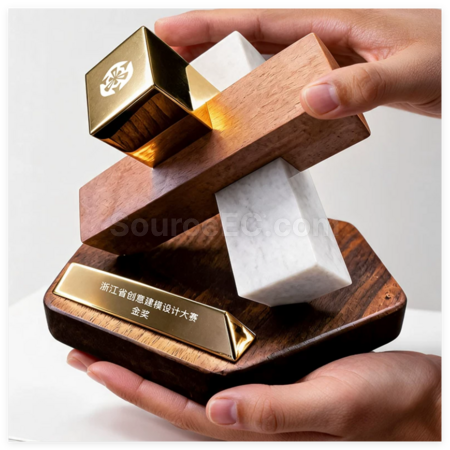Customization Creative Geometric Metal Trophy Corporate Gifts