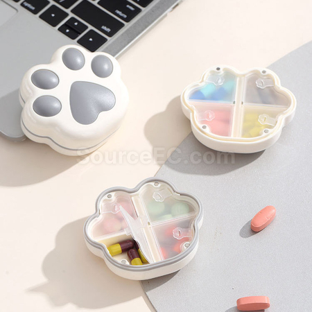 Customization Cat Paw 7-Day 8-Compartment Pill Box Corporate Gifts
