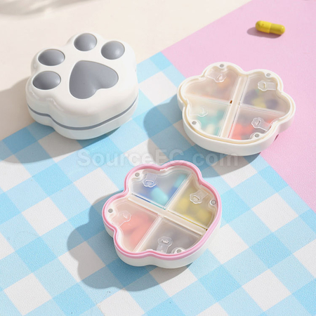 Customization Cat Paw 7-Day 8-Compartment Pill Box Corporate Gifts
