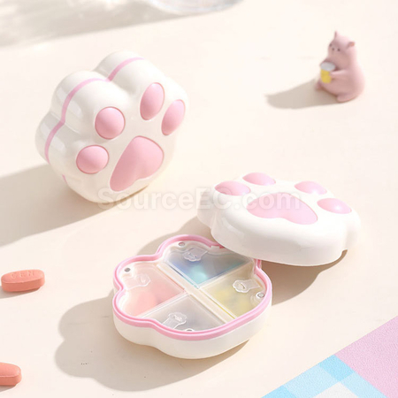 Customization Cat Paw 7-Day 8-Compartment Pill Box Corporate Gifts