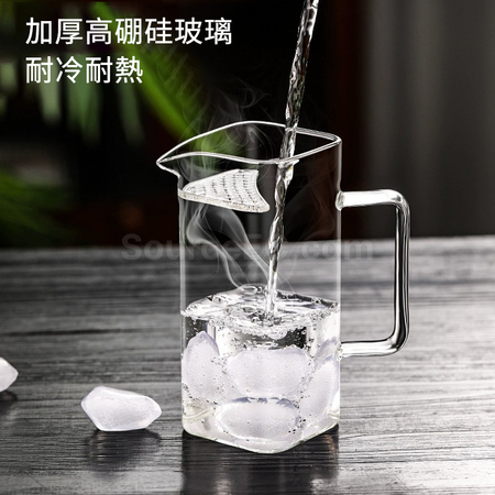 Customization Crescent‑Filter Glass Teapot & Glass Cup Set Corporate Gifts