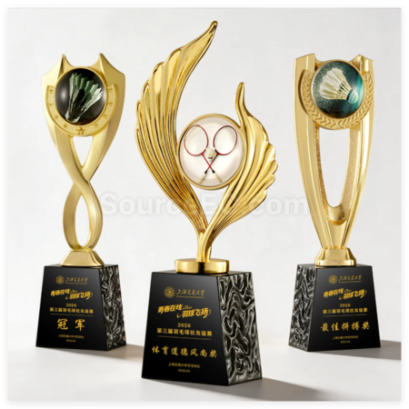 Badminton Metal Trophy
