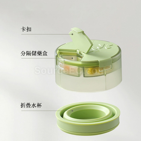 Customization 2‑in‑1 Portable Pill Box Water Cup Corporate Gifts