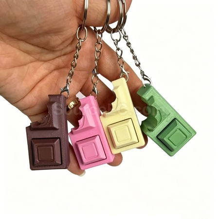 Customization Chocolate Button Decompression Keychain Corporate Gifts