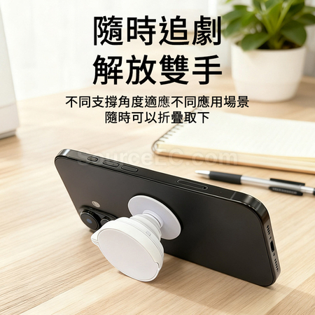 Customization Dual‑sided Mirror Pop‑Socket Phone Stand Corporate Gifts