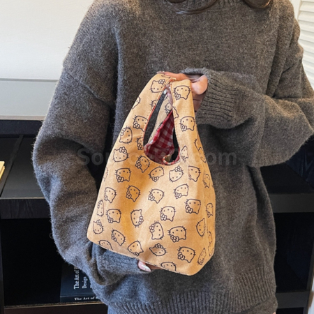 Customization Suede And Vintage Red Plaid Handbag Corporate Gifts