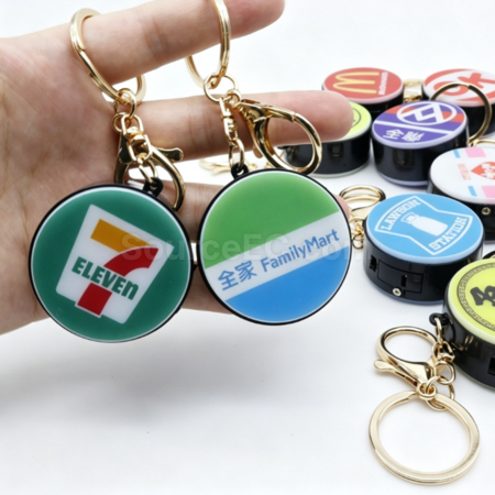 Customization Advertising Sign Lightbox Keychain-Circle Corporate Gifts