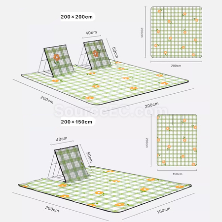 Customization Outdoor Picnic Mat with Backrest Corporate Gifts