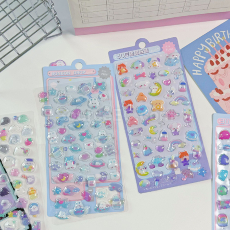 3D Solid Crystal Sticker (Customizable)