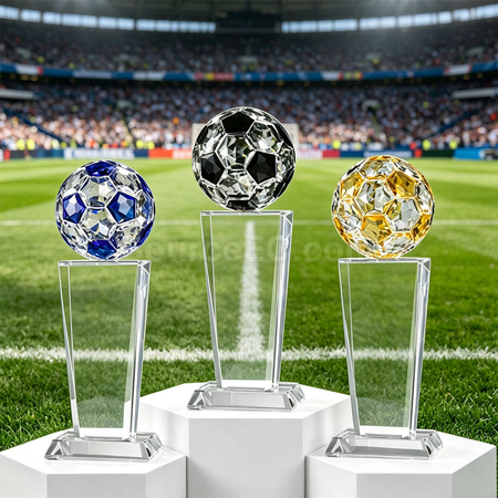 Customization Football Crystal Trophy Corporate Gifts