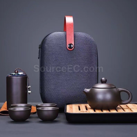 Customization Purple Clay Travel Tea Set Corporate Gifts