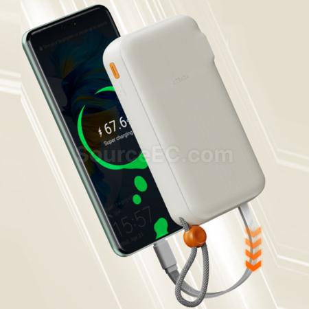Customization 22.5W Fast Charging Power Bank with Cable - European and British Standard Adapter Corporate Gifts