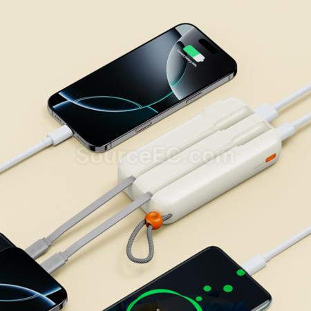 Customization 22.5W Fast Charging Power Bank with Cable - European and British Standard Adapter Corporate Gifts
