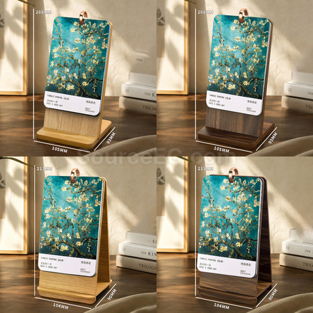 Customization Wooden Oil Painting Desk Calendar Corporate Gifts