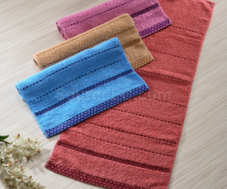 Customization 【Taiwan-made】Silky Small Flower Satin Stripe Towel Corporate Gifts