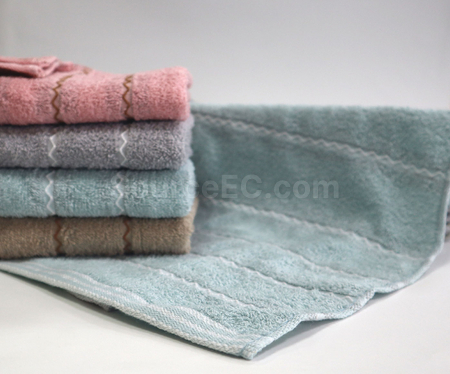 【Taiwan-made】Wave Satin Stripe Coffee Yarn Towel