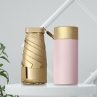 Mini Sunshade Pocket Gold Plastic Sun Umbrella