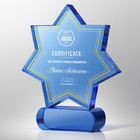 CustomizationCreative Seven-pointed Star Blue Crystal TrophyCorporate Gifts