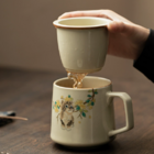 Ceramic filter tea cup