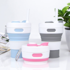 Portable telescopic folding water cup
