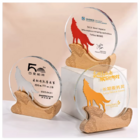 Creative Solid Wood Crystal Trophy