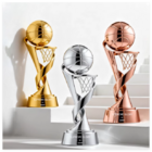 Metal Basketball Trophy