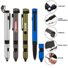 Outdoor tool light pen, LED compass, touchscreen phone holder, ballpoint pen