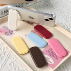 Faux leather pattern phone holder folding mirror