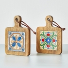 Ceramic solid wood cup Coaster