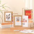 Creative Photo Frame Iron & Solid Wood Desk Calendar